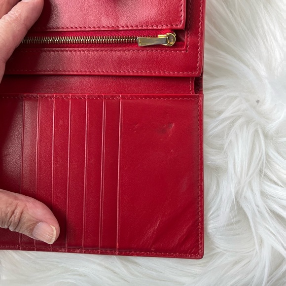 Celine wallet with snap closure in great condition color red - Picture 9 of 10